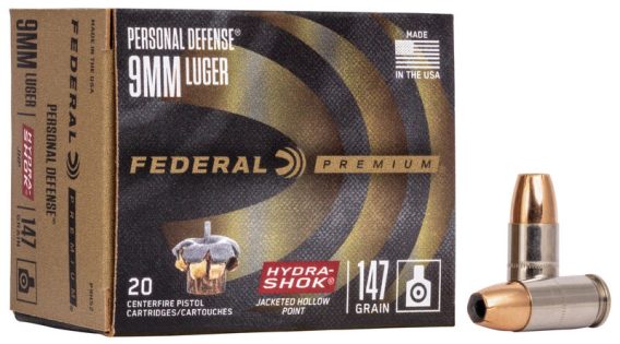 Federal Premium Hydra Shock 9mm 147 Grain