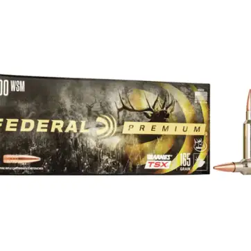 Federal Premium Ammunition 300 Winchester Short Magnum (WSM) 165 Grain Barnes TSX 500 Round