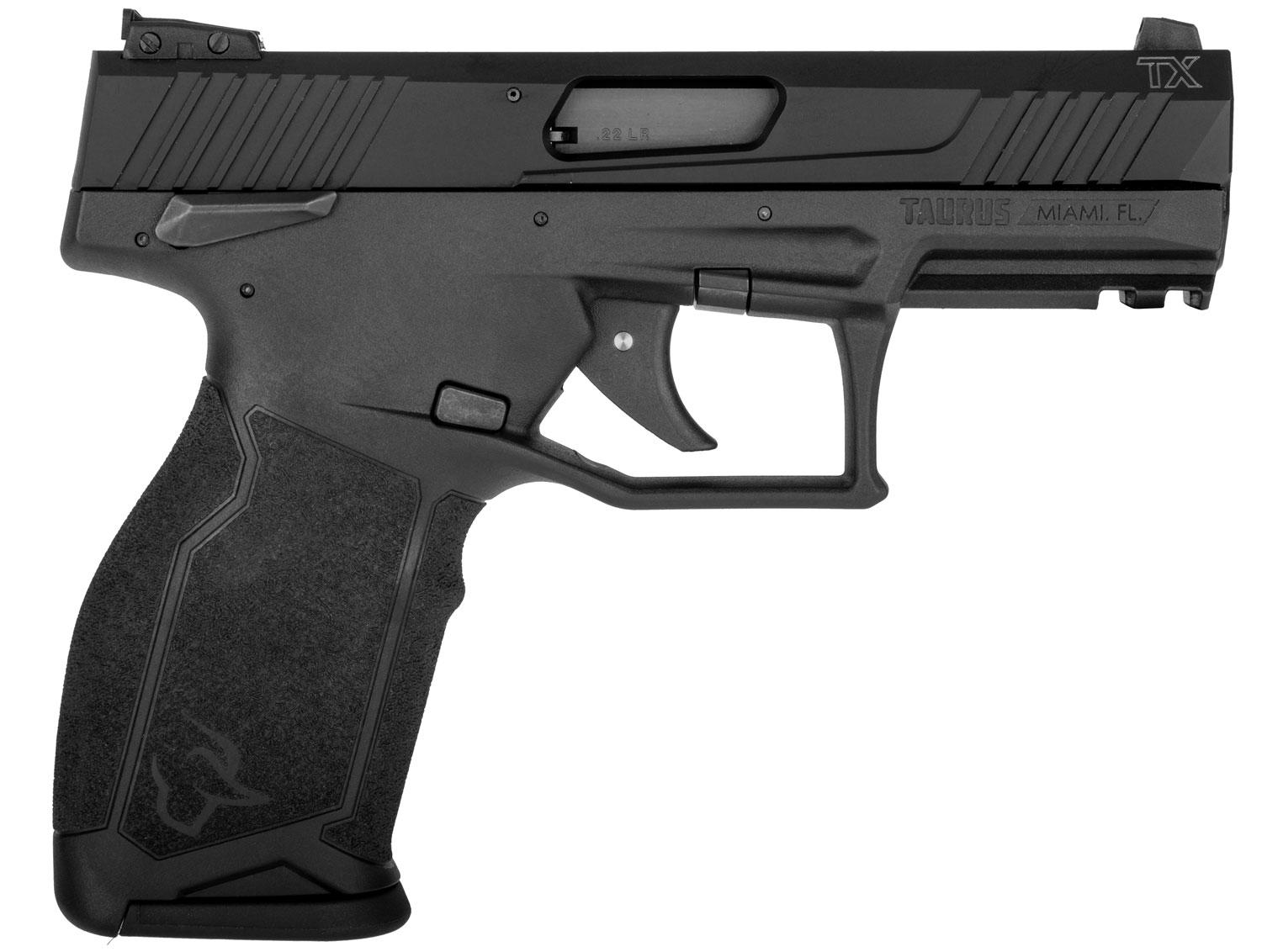 Taurus TX22 SAO Pistol 1TX2214110, 22 LR, 4.10″, Ergonomic Black Polymer Grips, Black Finish, 10 Rds