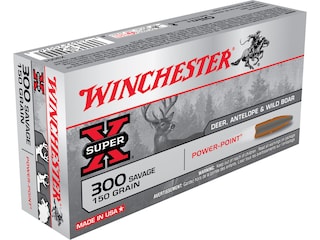 Winchester Super-X Ammunition 300 Savage 150 Grain Power-Point 500 Round