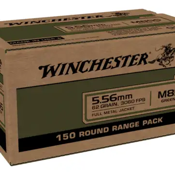 Winchester Ammunition 5.56x45mm NATO 62 Grain M855 SS109 Penetrator Full Metal Jacket 600 Rounds