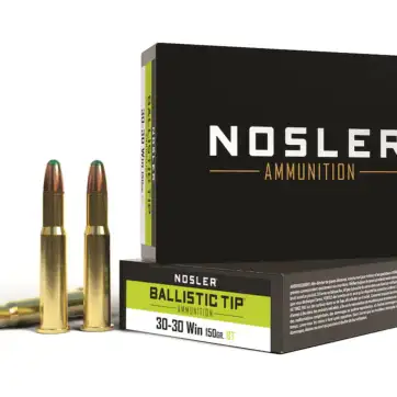 Nosler BT Ammunition 30-30 Winchester 150 Grain Round Nose Ballistic Tip Box of 500