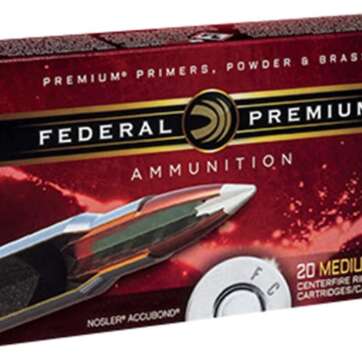 Federal Premium Ammunition 300 Remington Ultra Magnum 180 Grain Nosler AccuBond 500 Round