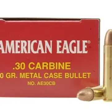 Federal American Eagle Ammunition 30 Carbine 110 Grain Full Metal Jacket 500 Round