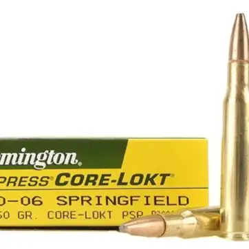 Remington Core-Lokt Ammunition 30-06 Springfield 150 Grain Core-Lokt Pointed Soft Point 500 Round