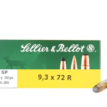 Sellier & Bellot Ammunition 9.3x72mm Rimmed 193 Grain Soft Point 500 Round