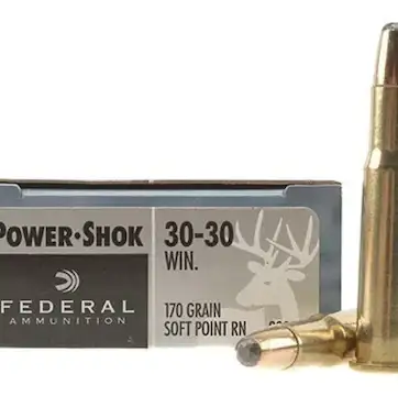 Federal Power-Shok Ammunition 30-30 Winchester 170 Grain Round Nose Soft Point Box of 500 Rounds
