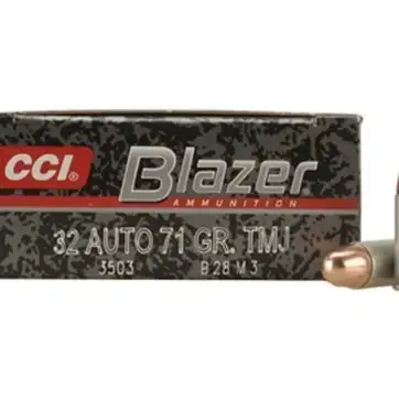 Blazer Ammunition 32 ACP 71 Grain Total Metal Jacket 1000 Round