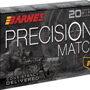 Barnes Precision Match Ammunition 338 Lapua Magnum 300 Grain Open Tip Match  500 Round
