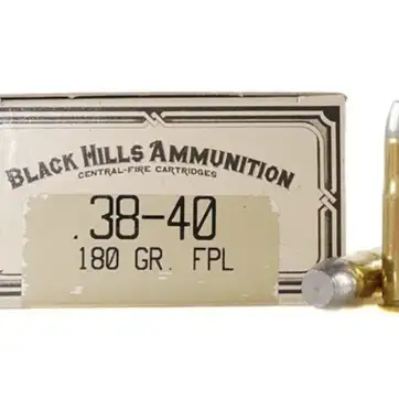 Black Hills Cowboy Action Ammunition 38-40 WCF 180 Grain Lead Flat Nose 500 Round