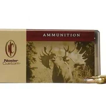 Nosler Custom Ammunition 338 Winchester Magnum 210 Grain Partition Spitzer 500 Round