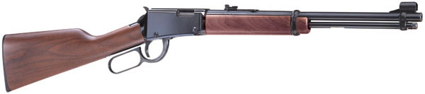 Henry Lever Action Rifle H001, 22 LR, 18 1/4″, Walnut Stock, Blue Finish, 15 Rds