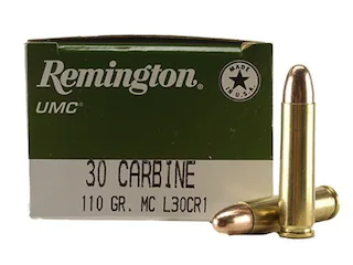 Remington UMC Ammunition 30 Carbine 110 Grain Full Metal Jacket 500 Round