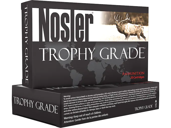 Nosler Trophy Grade Ammunition 28 Nosler 160 Grain Partition 500 Round