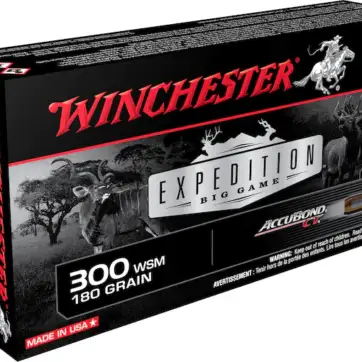 Winchester Expedition Big Game Ammunition 300 Winchester Short Magnum (WSM) 180 Grain Nosler AccuBond 500 Round