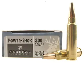 Federal Power-Shok Ammunition 300 Savage 180 Grain Soft Point 500 Round