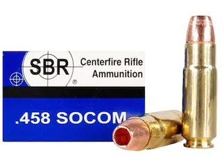 SBR Ammunition 458 SOCOM 250 Grain Barnes TSX Hollow Point Lead-Free 500 Round