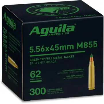 Aguila Ammunition 5.56x45mm NATO 62 Grain M855 SS109 Penetrator Full Metal Jacket 1200 Rounds