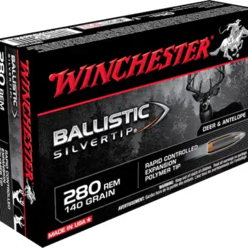Winchester Ballistic Silvertip Ammunition 280 Remington 140 Grain Rapid Controlled Expansion Polymer 500 Round
