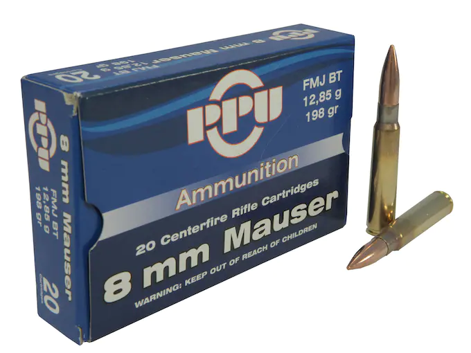 Prvi Partizan Ammunition 8x57mm JS Mauser (8mm Mauser) 198 Grain Full Metal Jacket 500 Rounds