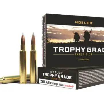 NOSLER TROPHY GRADE AMMUNITION 6.5 GRENDEL 129 GRAIN AccuBond LONG RANGE 500 ROUNDS