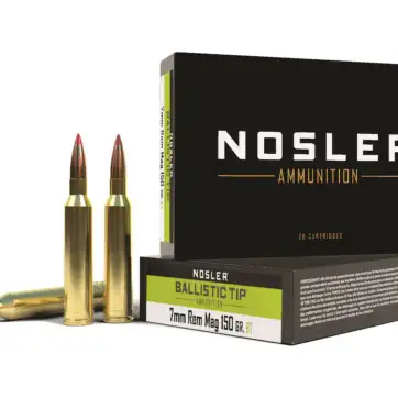 Nosler BT Ammunition 7mm Remington Magnum 150 Grain Ballistic 500 Rounds