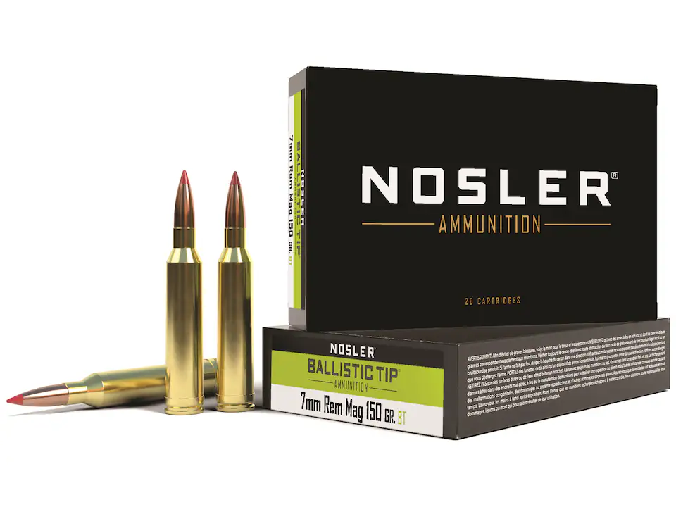 Nosler BT Ammunition 7mm Remington Magnum 150 Grain Ballistic 500 Rounds