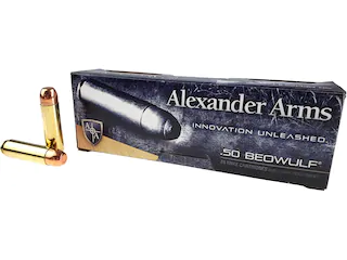Alexander Arms 50 Beowulf 350 Grain Plated Round Shoulder 500 Round