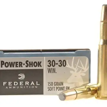 Federal Power-Shok Ammunition 30-30 Winchester 150 Grain Soft Point Flat Nose Box of 500 Rounds