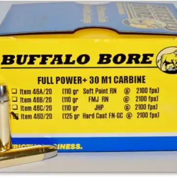 Buffalo Bore Ammunition 30 Carbine 125 Grain Hard Cast Lead Gas Check Flat Nose 500 Round