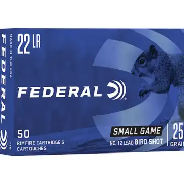 Federal Game-Shok Ammunition 22 Long Rifle 25 Grain #12 Shot Shotshell 2500 Round