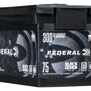 Federal Black Pack Ammunition 300 AAC Blackout 150 Grain Full Metal Jacket