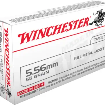 Winchester USA Ammunition 5.56x45mm NATO 55 Grain M193 Full Metal Jacket 500 Rounds