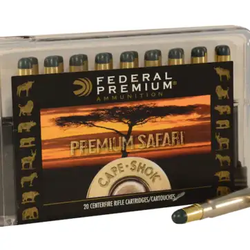 Federal Premium Safari Ammunition 9.3x62mm Mauser 286 Grain Woodleigh Hydrostatically Stabilized Solid Bullets 500 Round