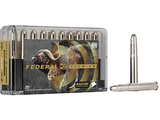Federal Premium Safari Ammunition 470 Nitro Express 500 Grain Trophy Bonded Bear Claw Soft Point 500 Round