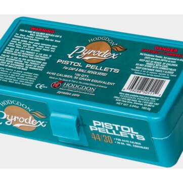 Hodgdon Pyrodex Black Powder Substitute 44 Caliber 30 Grain Pellets Package of 100