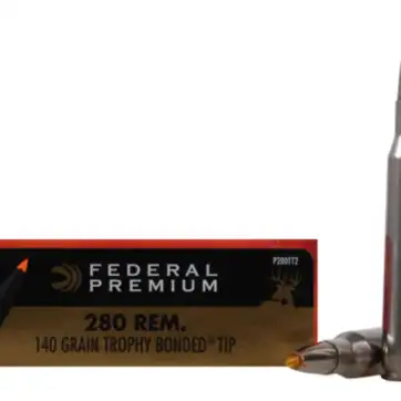 Federal Premium Ammunition 280 Remington 140 Grain Trophy Bonded Tip 500 Round