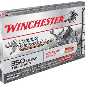 Winchester Deer Season XP Copper Impact Ammunition 350 Legend 150 Grain Copper Extreme Point Polymer Tip Lead 500 Round