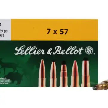 Sellier & Bellot Ammunition 7x57mm (7mm Mauser) 139 Grain Soft Point 500 Round