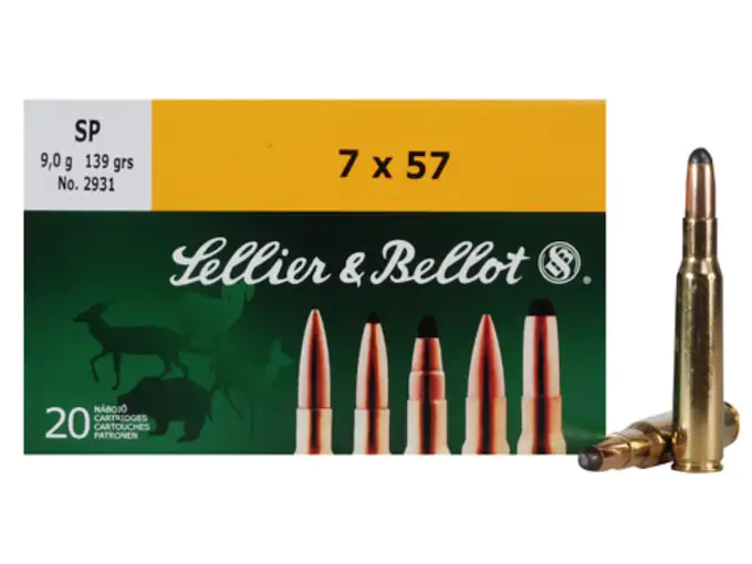 Sellier & Bellot Ammunition 7x57mm (7mm Mauser) 139 Grain Soft Point 500 Round