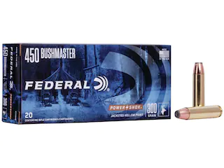 Federal Power-Shok Ammunition 450 Bushmaster 300 Grain Jacketed Hollow Point 500 Round