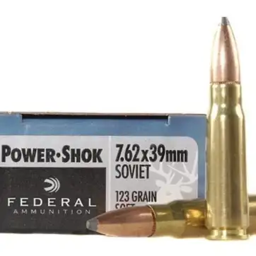 Federal Power-Shok Ammunition 7.62x39mm 123 Grain Soft Point 500 Round