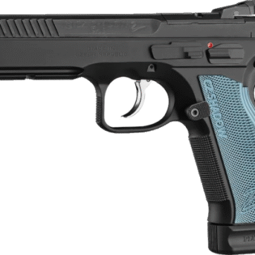 CZ-USA CZ Shadow 2 Optics-Ready Pistol 9mm Luger 4.89″ Barrel Black Slide Blue Grips 19-Round