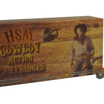HSM Cowboy Action Ammunition 38-40 WCF 180 Grain Soft Cast Round Nose Flat Point 500 Round