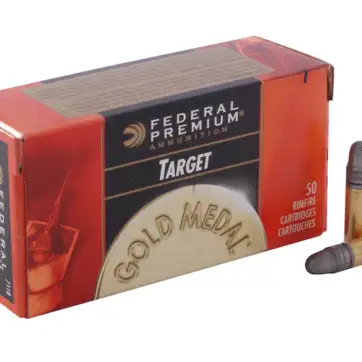 Federal Premium Gold Medal Target Ammunition 22 Long Rifle 40 Grain Lead Round Nose 5000 Round