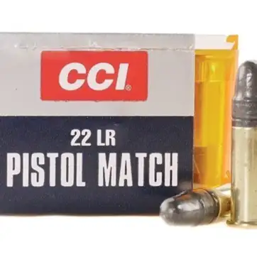 CCI Pistol Match Ammunition 22 Long Rifle 40 Grain Lead Round Nose 5000 Round