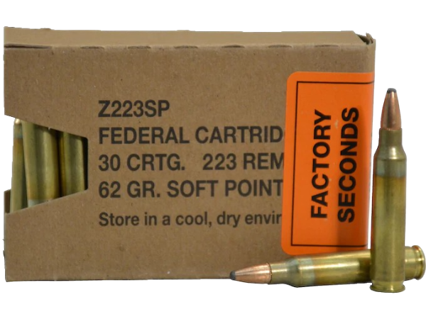 Federal Factory Second Law Enforcement Tactical Ammunition 223 Remington 62 Grain Bonded Soft Point