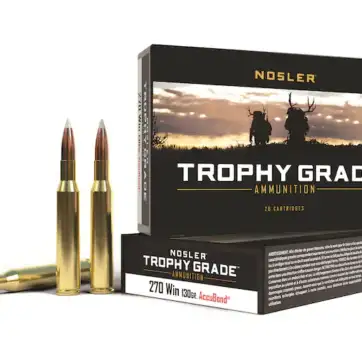 Nosler Trophy Grade Ammunition 300 Remington Ultra Magnum 180 Grain AccuBond 500 Round
