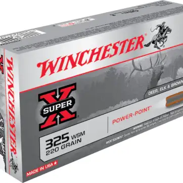 Winchester Super-X Ammunition 325 Winchester Short Magnum (WSM) 220 Grain Power-Point 500 Round