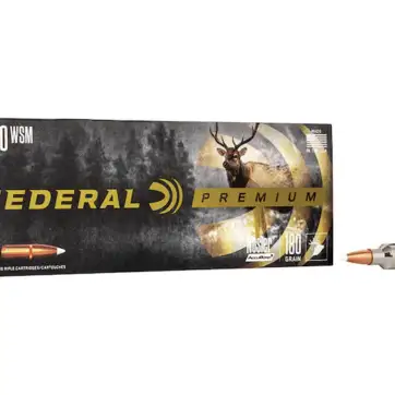 Federal Premium Ammunition 300 Winchester Short Magnum (WSM) 180 Grain Nosler AccuBond 500 Round
